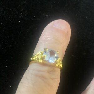 Elegant Gold and white cubic zirconia Ring Bogo